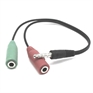 מבצע 5 יחידות כבל כבל מתאם Splitter Speaker & Microphone Cable