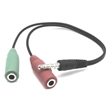 מבצע 5 יחידות כבל כבל מתאם Splitter Speaker & Microphone Cable